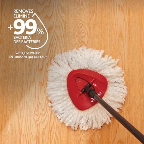Vileda EasyWring Mop Head Refill (Pack of 1) | Machine Washable & Reusable Mop Refills | Spin Mop Replacement Head | Safe and Effective on All Floor Types | Use for Mopping or Dusting