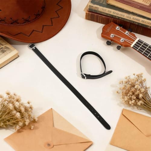 BENECREAT 2PCS 16.14inch Leather Spur Straps, Stirrup Leathers for English Saddles, Adjustable Horse Spurs with Metal Buckles for Equestrian Sports and Daily Training — view 3