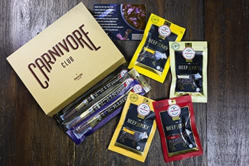 Carnivore Club Gift Box Jerky Pepperettes Sampler - Jerkygram Meat Snacks - Comes in Carnivore Club Themed Box - Great Gift For Men & Women - Birthday — view 5