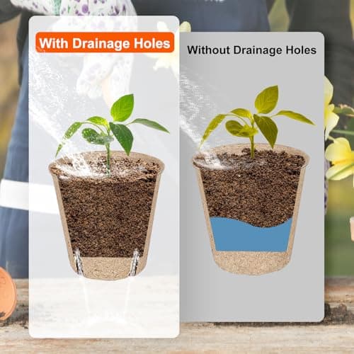 JNYONG 60 Packs 3.15 Inch Peat Pots,Biodegradable Pots for Seedlings with Drainage Holes, Garden Germination Nursery Pots with 50Pcs Plant Labels — view 3