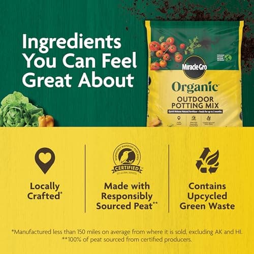 Miracle-Gro Organic Outdoor Potting Mix, 16 qt. — view 3
