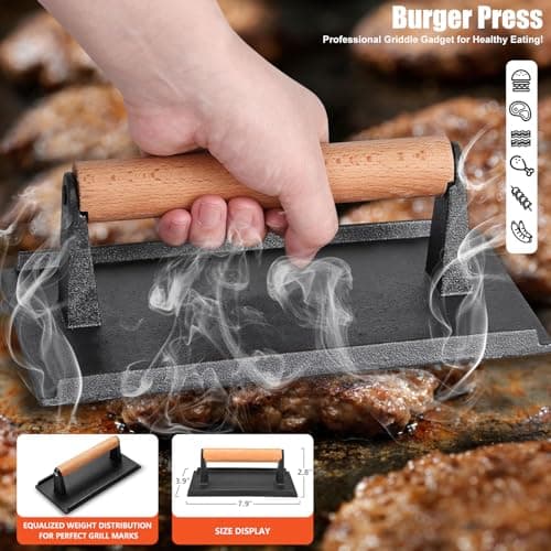 RINPIR 42pcs Griddle Accessories Kit for Blackstone, Flat Top Grill Spatula Set with Enlarged Spatulas, Melting Dome and Burger Press, Professional Hibachi Tools Gifts for Outdoor BBQ Teppanyaki — view 3