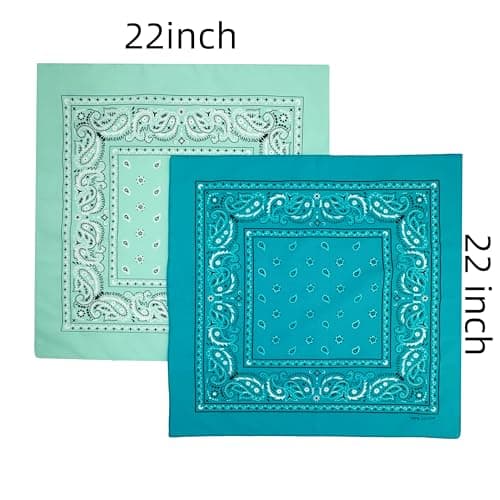 Vamqor 100% Cotton 10 Pack Fine Bandanas(Summer Assorted)