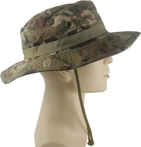Hunting hat Camo hat Multicam Boonie Hat Military, Camo Boonie, Fishing Hats for Men,Unisex-Adults, Women's, Sun Hat, Beach, One Size — view 3
