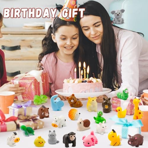 ywevyezc 42 Pcs Mini Resin Animals 42 Styles Resin Animals Figurines Bulk for Micro Fairy Party Favors Garden Hide Accessories Dollhouse Crafts Decor — view 3