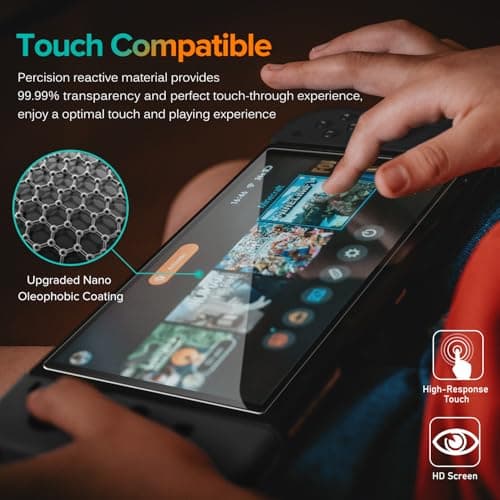ivoler 3-Pack Screen Protector Tempered Glass for Nintendo Switch 2 Model 2025, Accessories Transparent HD Clear Anti-Scratch Screen Protector for Nintendo Switch 2, 7.9-Inch — view 5