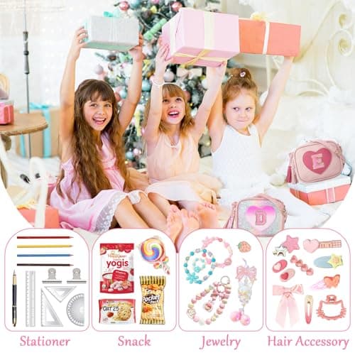 Birthday Gifts for 2 3 4 5 6 7 8 9 10 Year Old Girl,Cute Little Girl Purse Toddler Purse for Kids Wallet,Small Initial Shoulder Crossbody Bag,Personalized Christmas Gift for Daughter Baby(Pink,E) — view 7