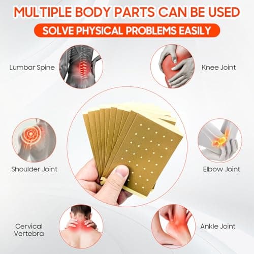 ssumiao 40pcs Pain Relief Patches, All Natural Tiger Heat Patches Ultra Strength, Neck, Shoulder, Joint &Knee Pain Relief,Heat Patches for Pain Relief，Lower Back Pain Relief with Long-Lasting Heat — view 4