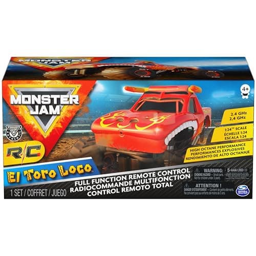 Monster Jam, Official El Toro Loco Remote Control Monster Truck for Boys and Girls, 1:24 Scale, 2.4 GHz, Kids Toys for Ages 4 and Up