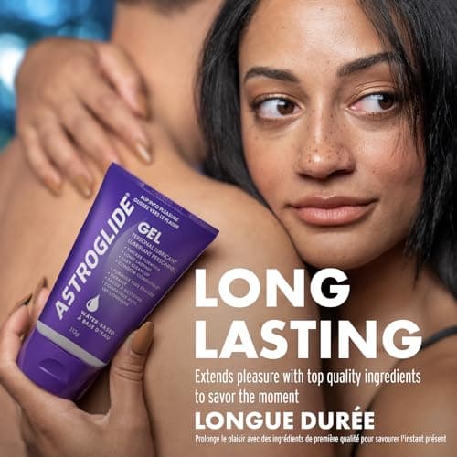 ASTROGLIDE Gel, Water-Based Lubricant Sex Gel for Couples, Men and Women (113 g) Stay-Put Personal Lubricant Long-Lasting Sex Lube Condom Compatible