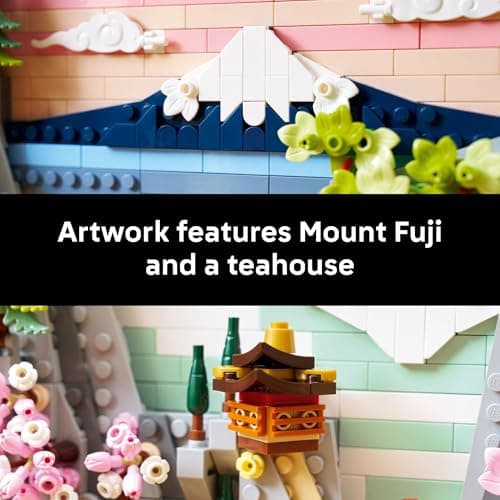 LEGO Art Japanese Cherry Blossom Landscape Building Set for Adults - Room Decoration & Gift for Women & Men, Ages 18+ - Framed Wall Decor, Stand or Hang to Display - 31218 — view 3