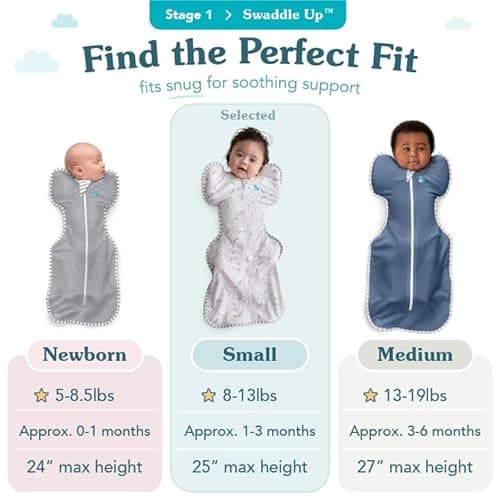 Love To Dream Swaddle UP, Sleep Sack 0-3 Months, Self-Soothing, Improves Sleep, Snug Fit Helps Calm Startle Reflex, Baby Essentials Must Haves Newborn, 1.0 TOG, 8-13 lbs, Oatmeal — view 2