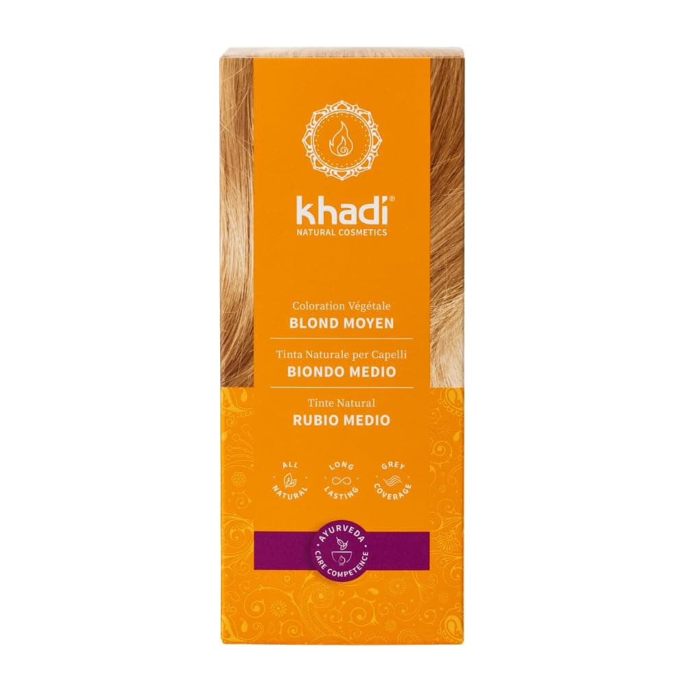 khadi CASTANO MEDIO Tinte vegetal para el cabello - tinte para un color castaño canela vivo y cálido hasta un castaño medio intenso y profundo - 100% vegetal - 100 g — view 30