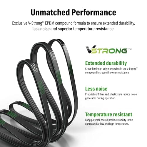 Kobra Serpentine Belt KBR-5060380 Replacement For Mazda 3 CX-5 CX-3 Sport CX-30 Porsche Cayenne Volkswagen Touareg Panamera Ford Tempo INFINITI Q45 Mercury Topaz Geo Storm Subaru XT Isuzu Stylus — view 2