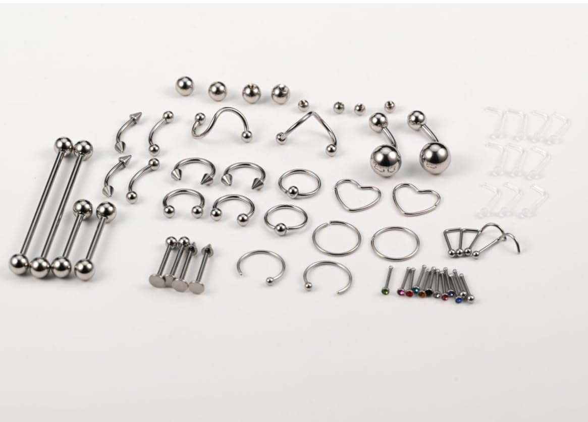 AceFun 20G piercing nariz titanio plata 1 forma G23 plata recta Piercing nariz Joyería para Mujeres Hombres plata circonio cúbico diamantes 1.5mm 2mm 2.5mm 3mm — view 6