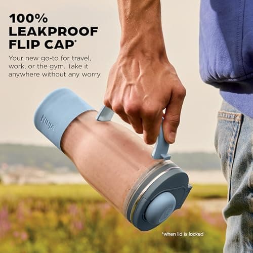 Ninja BlendBOSS | Personal Smoothie Tumbler | 26oz Travel Tumbler w/Leakproof Lid, Detachable Straw & Integrated Chug Spout | Dishwasher Safe & BPA Free | Cyberspace | XSKDB326SLCY — view 2
