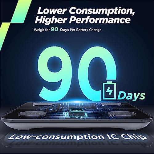 RunStar Smart Scale for Body Weight and Fat Percentage, High Accuracy Digital Bathroom Scale with Large Display for BMI Heart Rate 22 Body Composition Analyzer Sync with Fitness App 400lb — view 5