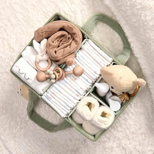 PeraBella Diaper Caddy Organizer for Changing Table, Storage Basket for Wipes, Gift for Baby Shower, Car Organizer, Nursery Organizer, Portable Storage — view 6