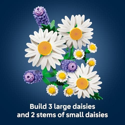 LEGO Botanicals Daisies Building Toy - Artificial Flowers Crafting Kit for Girls & Boys, Ages 9+ - Kids Room Decor for Book Shelf or Desk - Gift Idea for Birthdays - 11508 — view 2