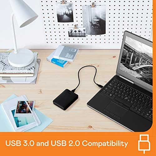 WD 2TB Elements Portable External Hard Drive for Windows, USB 3.2 Gen 1/USB 3.0 for PC & Mac, Plug and Play Ready - WDBU6Y0020BBK-WESN — view 4
