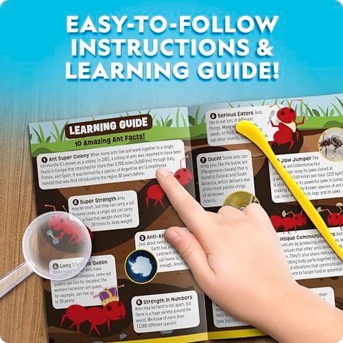 National Geographic Ant Habitat Kit - Light-Up Ant Terrarium with Built-in Magnifiers, Tunnel Starter Tool & More, Ant Activities for Kids, Ant Home, Ant Colony, Ant Habitat, Ant House for Kids — view 5