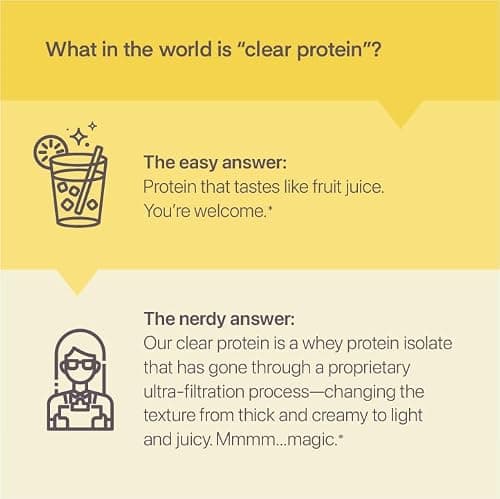 Oath Nutrition Clear Whey Isolate Protein Powder, Frosty Lemonade, 20g Complete Protein per Serving, No Added Sugar, Grass-Fed, 21 Servings — view 4
