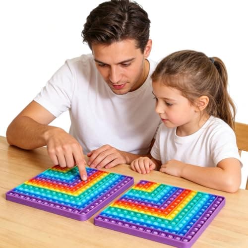 EK-Memory-fish Multiplication Game Table Digital Multiplication Board Game, Addition and Multiplication in One, Rainbow Dimple Fingertip Toy, Create Stress-Relieving Math Manipulation (1 Piece) — view 2