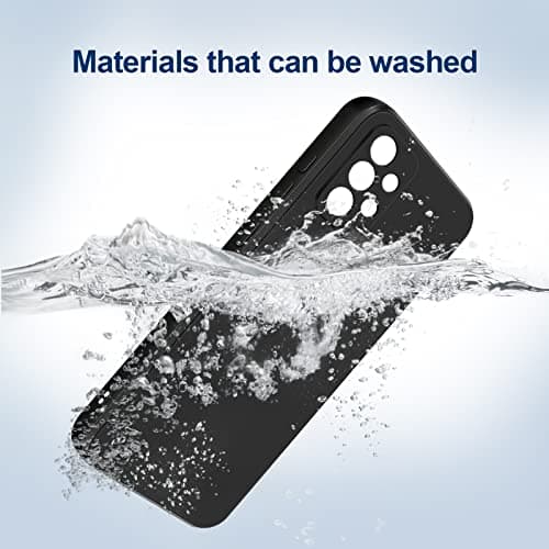 GiiYoon Case Compatible with Samsung Galaxy A53 5G, Silky-Soft Touch Full-Body Protective Phone Silicone Case, Shockproof Cover with Microfiber Lining, Black — view 4
