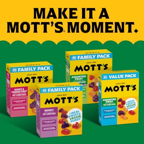 Mott's Assorted Fruit Flavored Snacks, Made with Real Fruit Puree (40 Pack) — view 7
