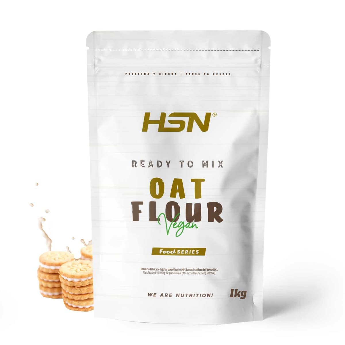 HSN Harina de Avena de Sabores Instantánea en Polvo | Sin Sabor 3Kg = 60 Tomas por Envase | Sin Azúcares Añadidos | Ideal Tortitas de Avena, Batidos de Proteínas | No-GMO, Vegano — view 12