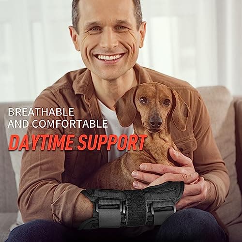 FEATOL Wrist Brace Hand Brace, Carpal Tunnel Wrist Splint Night Support for Women Men, Pain Relief Support -Tendonitis, Arthritis, Sprain, Right Hand, Small/Medium — view 4