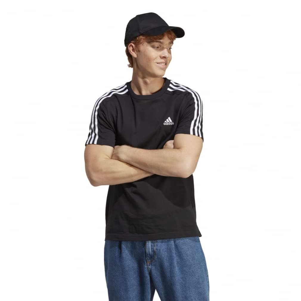 adidas Essentials Single Jersey 3-Stripes tee Camiseta de Manga Corta Hombre (Pack de 1) — view 50