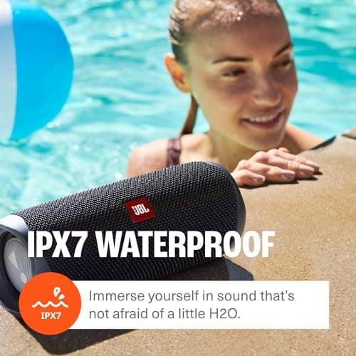 JBL FLIP 5, Waterproof Portable Bluetooth Speaker, Black, Small — view 4