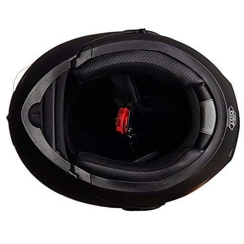 ILM Motorcycle Dual Visor Flip up Modular Full Face Helmet DOT with 7 Colors (M, Matte Black) — view 5
