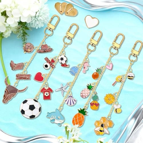 Daisy Bee Charms Chain Compatible with Kindle Booklover E-Reader Keychain — view 2
