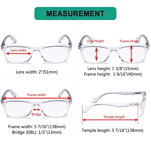 Eyekepper Women's Stylish Readers Comfortable Reading Glasses Men Transparent Frame Spring Hinges — view 2