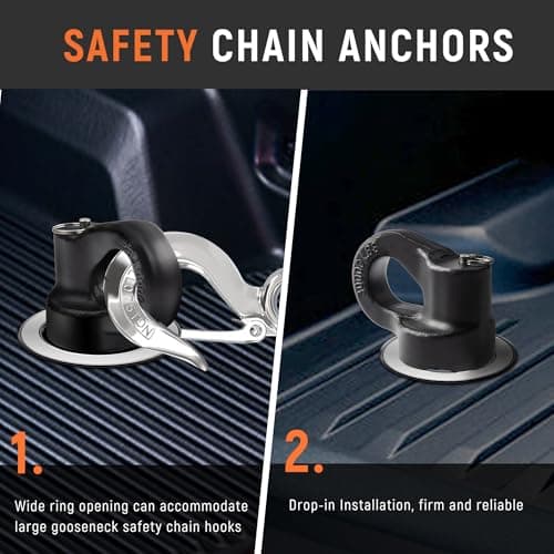 Puck System Gooseneck Hitch Ball Kit with Storage Suitcase for F250 F350 F450, Silverado 2500HD 3500HD, Sierra 2500HD 3500HD, 2 5/16 inch Gooseneck Ball, 38000lbs GTW, Carry Handle Design — view 5