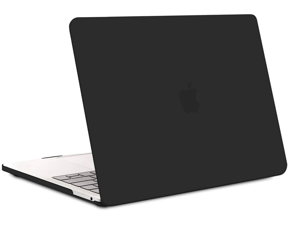 TECOOL Funda para MacBook Pro 13 Pulgadas 2016-2022 (M2 M1 A2338 A2289 A2251 A2159 A1989 A1706) con Touch Bar, Carcasa de Plástico Ultrafina y Cubierta del Teclado UE, Negro — view 4
