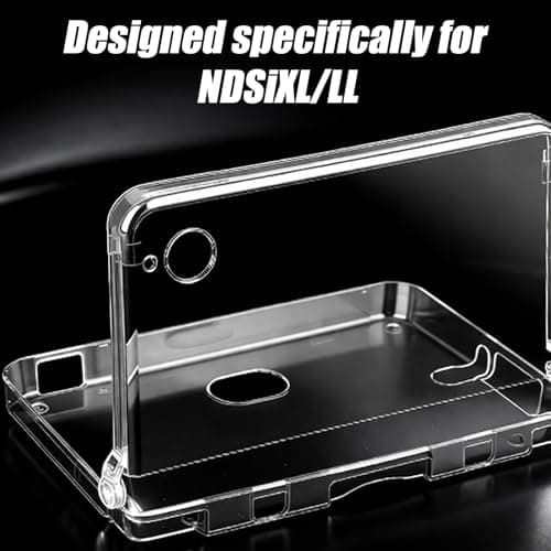 Hard Shell Clear Crystal Case Cover for NDSi XL & NDSi LL, Transparent Case Anti-Fingerprint Anti-Scratch Hard PVC Shell for Retro Game Enthusiasts or Collectors — view 5