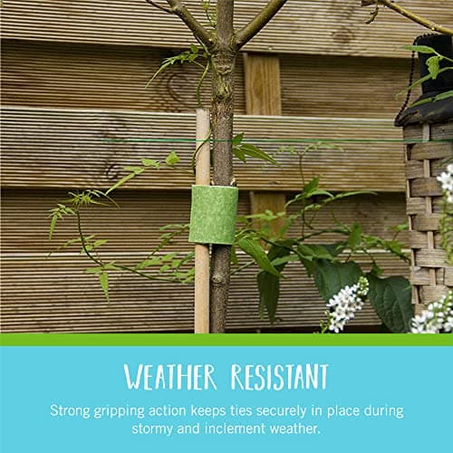 Velcro Brand VEL-30089-AMS Wide Extra Support Garden Ties Recycled Plastic for Strong Roses Shrubs Vines and Heavy Plants, 1in x 35ft, Green — view 5