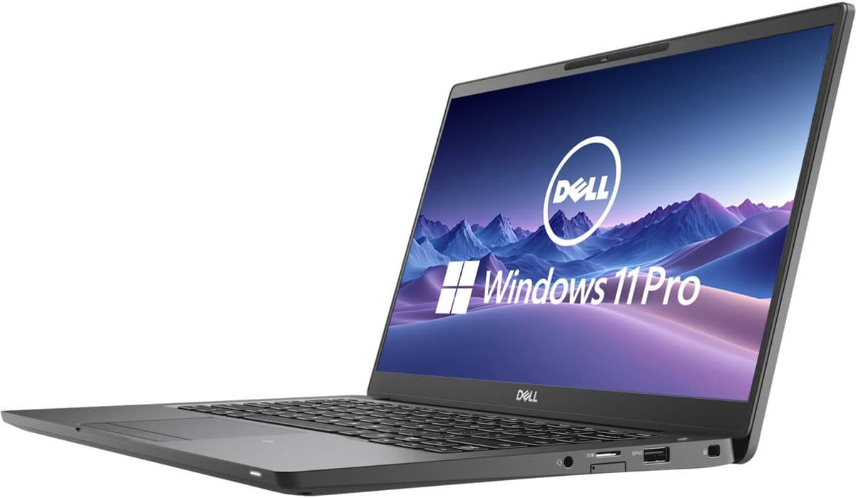 Dell Latitude 7400 Ordenador portátil profesional, 14 pulgadas FHD (1920 x 1080), Intel Core i7-8665, 8 GBRAM, SSD de 256 GB, cámara integrada, teclado americano QWERTY, Windows 11 Pro — view 2