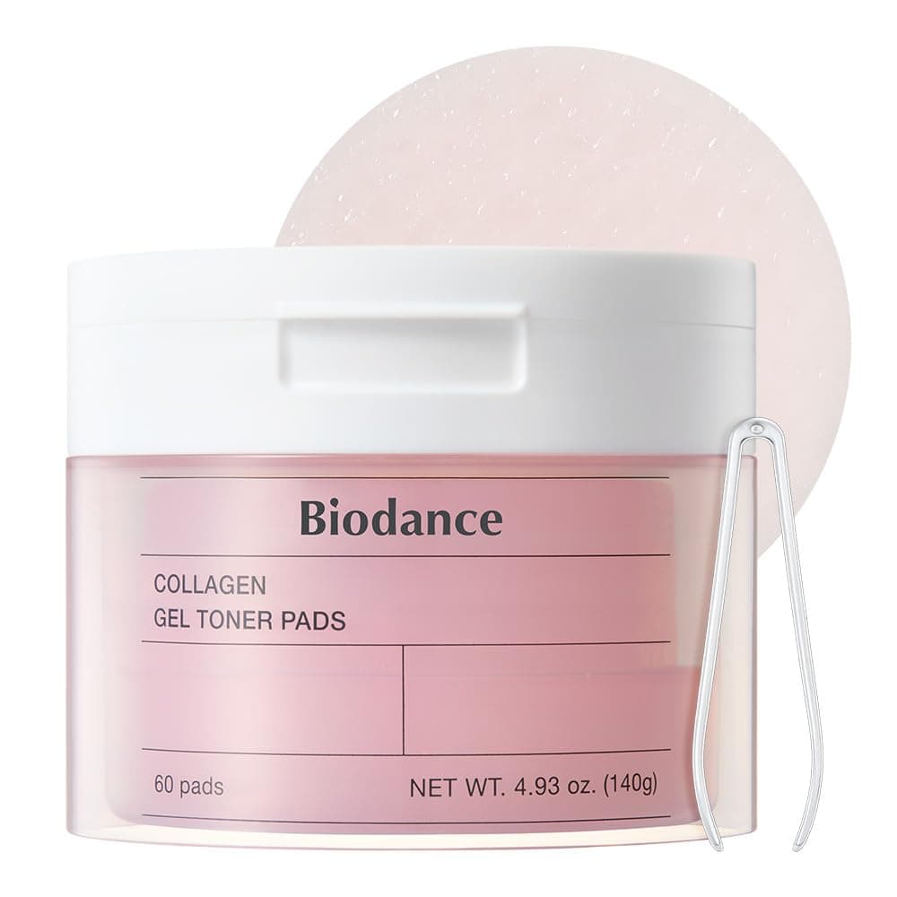 Biodance Collagen Real Gel Toner Pads - Discos Tónicos para Elasticidad y Poros - Almohadillas Suaves con Colágeno Hidrolizado - Cosmética Coreana - 60 Unidades (140g)