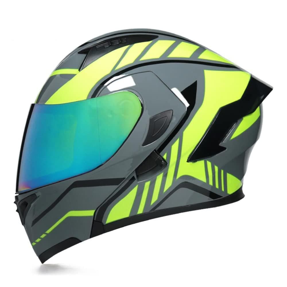Full Face Flip Up Motorcycle Modular Helmet Integrated Motorbike Dual Visor for Adults Men Women Moped Street Racing DOT Approved — view 48
