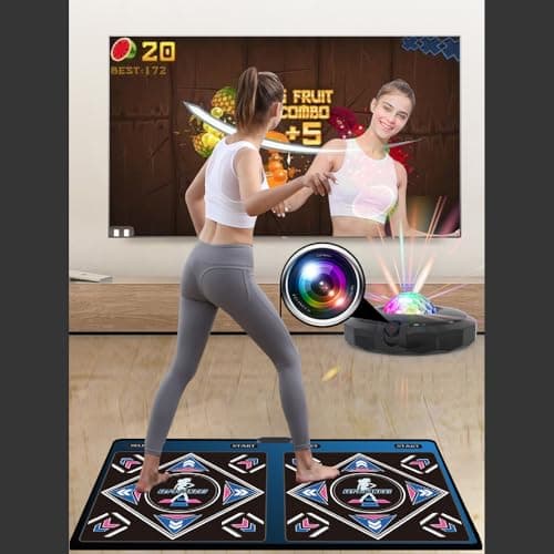 HDMI Musical Electronic Dance mat with a Camera, a 64G Large Memory Card, 650 Songs,Including 1000 Games,81 Music Videos,for Single/Double Users, a Luxurious Gift for Boys and Girls,Flannel Material — view 3