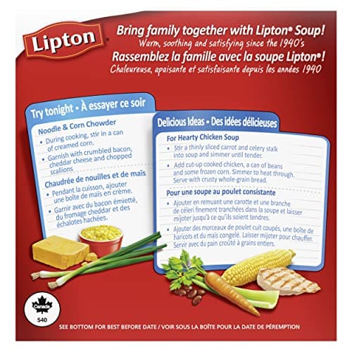 Lipton Dry Soup Mix For An Easy Delicious Classic Noodle Soup Chicken Noodle Low Fat And No Artificial Flavours 338 g 16 count — view 2