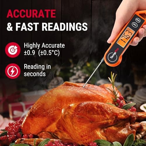 TempPro TP19H Digital Meat Thermometer for Cooking, 1 Sec Instant Read Food Thermometer with Motion-Sensing Wake for BBQ Grill Oil Fry Candy for Fathers Day Gift for Dad Men (Previously ThermoPro) — view 5