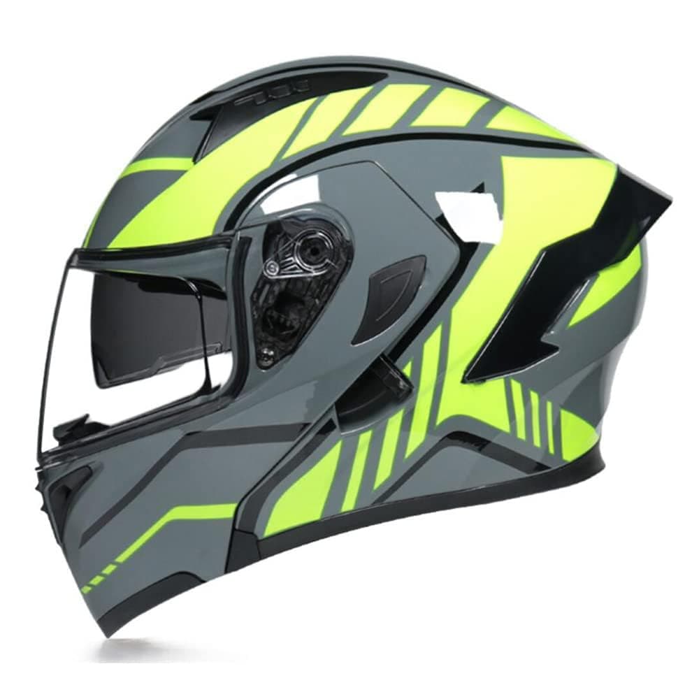 Full Face Flip Up Motorcycle Modular Helmet Integrated Motorbike Dual Visor for Adults Men Women Moped Street Racing DOT Approved — view 43