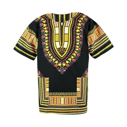 African Dashiki Shirts Unisex Adult Tribal Print Short Sleeve Tee Tops Traditional Dashiki Festival T-Shirts Holiday Outfits — view 6