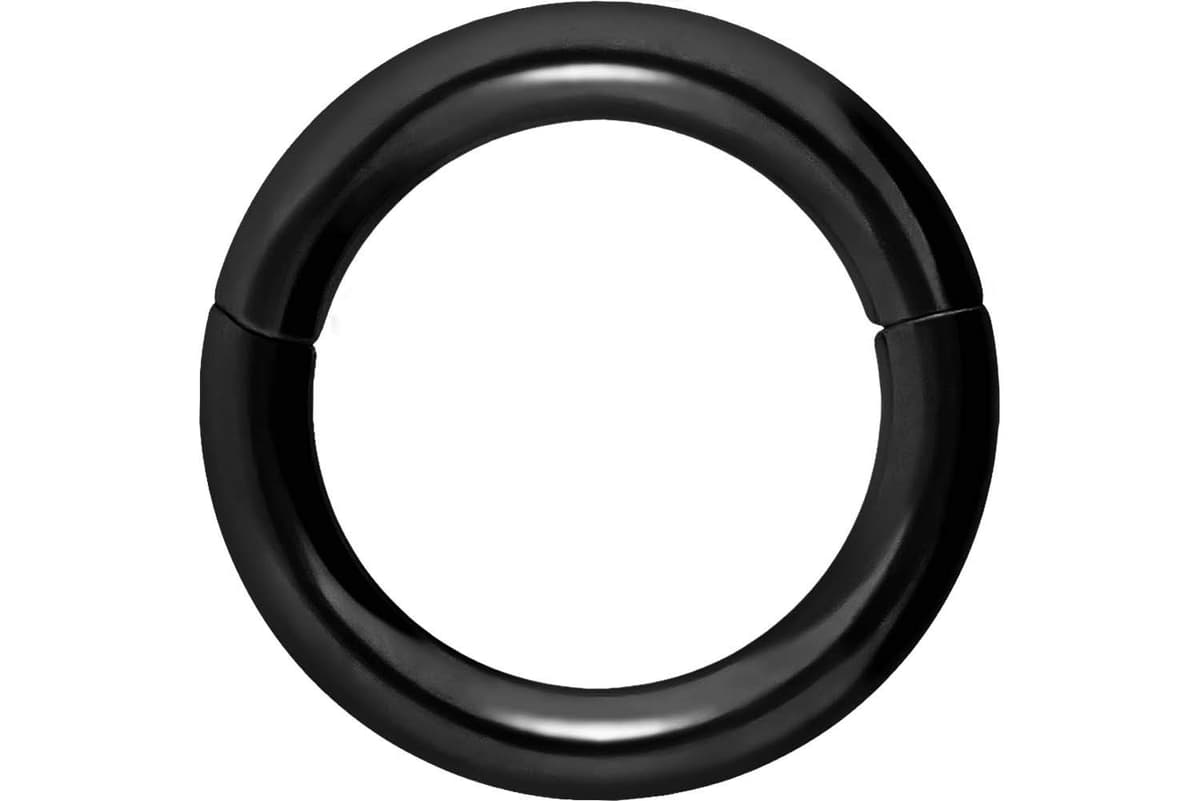 PIERCINGLINE Anillo segmento Clicker de acero quirúrgico – Piercing en oro, plata, rosa, negro o azul – para nariz, tabique, oreja, hélice o tragus — view 74