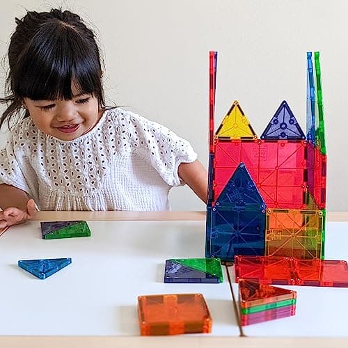 MAGNA-TILES Classic 32-Piece Magnetic Construction Set, The Original Magnetic Building Brand — view 4